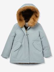 Girls-Coats & Jackets-Coats & Parkas-Girl's parka with faux-fur lining