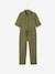 Jumpsuit in Fluid Fabric, for Girls GREEN DARK SOLID 