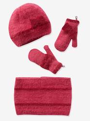 Girls-Accessories-Winter Hats, Scarves, Gloves & Mittens-Beanie + Snood + Gloves Set for Girls, Oeko-Tex®