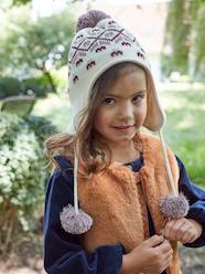 Girls-Accessories-Winter Hats, Scarves, Gloves & Mittens-Oeko Tex® Jacquard Knit Beanie + Snood + Gloves Set for Girls