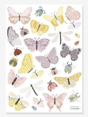 Butterflies Insects Sticker Sheet by LILIPINSO medium solid wth design