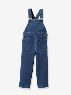 Girl s denim dungarees stonewashed denim