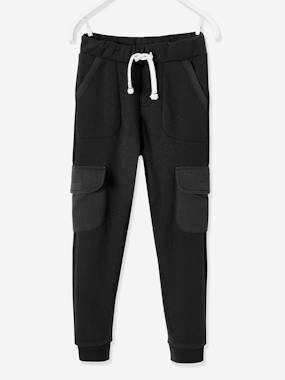 Cargo-Type Joggers Dual Fabric Details