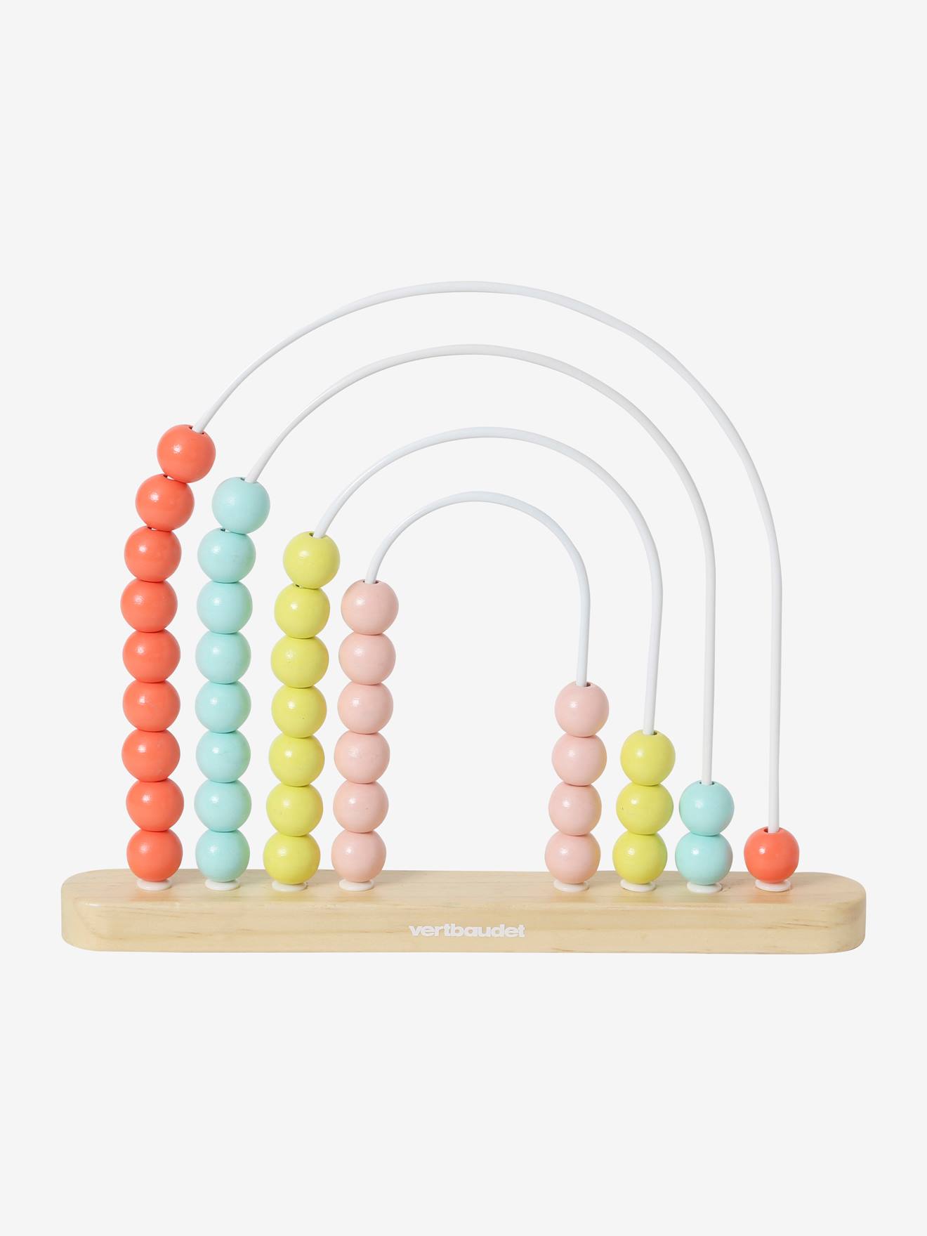Large Rainbow Abacus in FSC(r) Wood light pink
