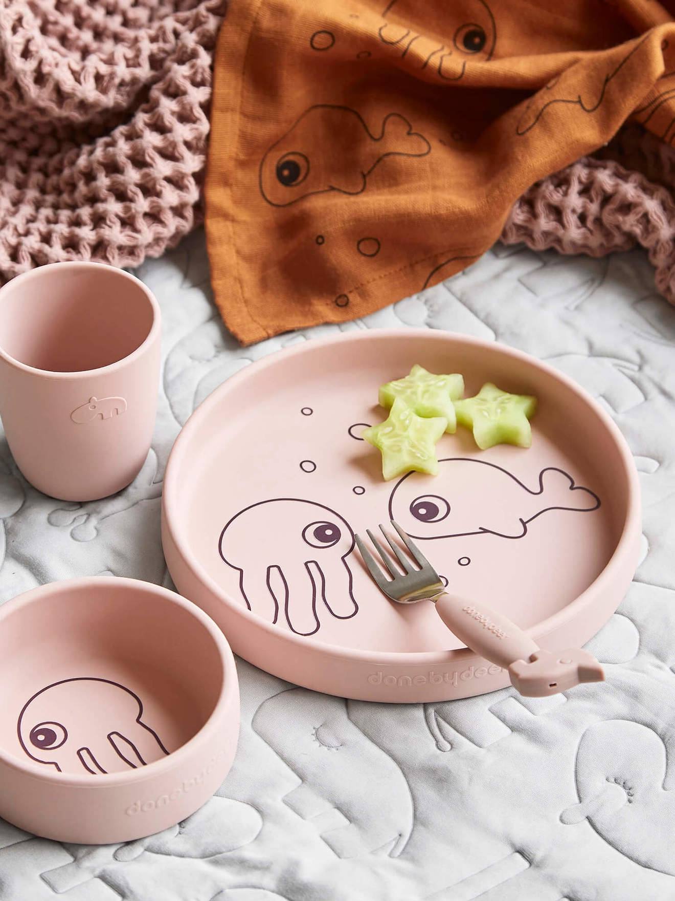 3-Piece Sea Friends Dinner Set in Silicone