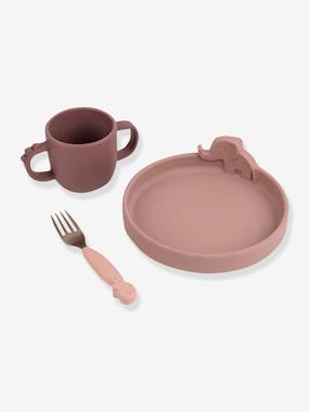 3-Piece Peekaboo Deer Friends Dinner Set in Silicone DONE BY DEER light solid