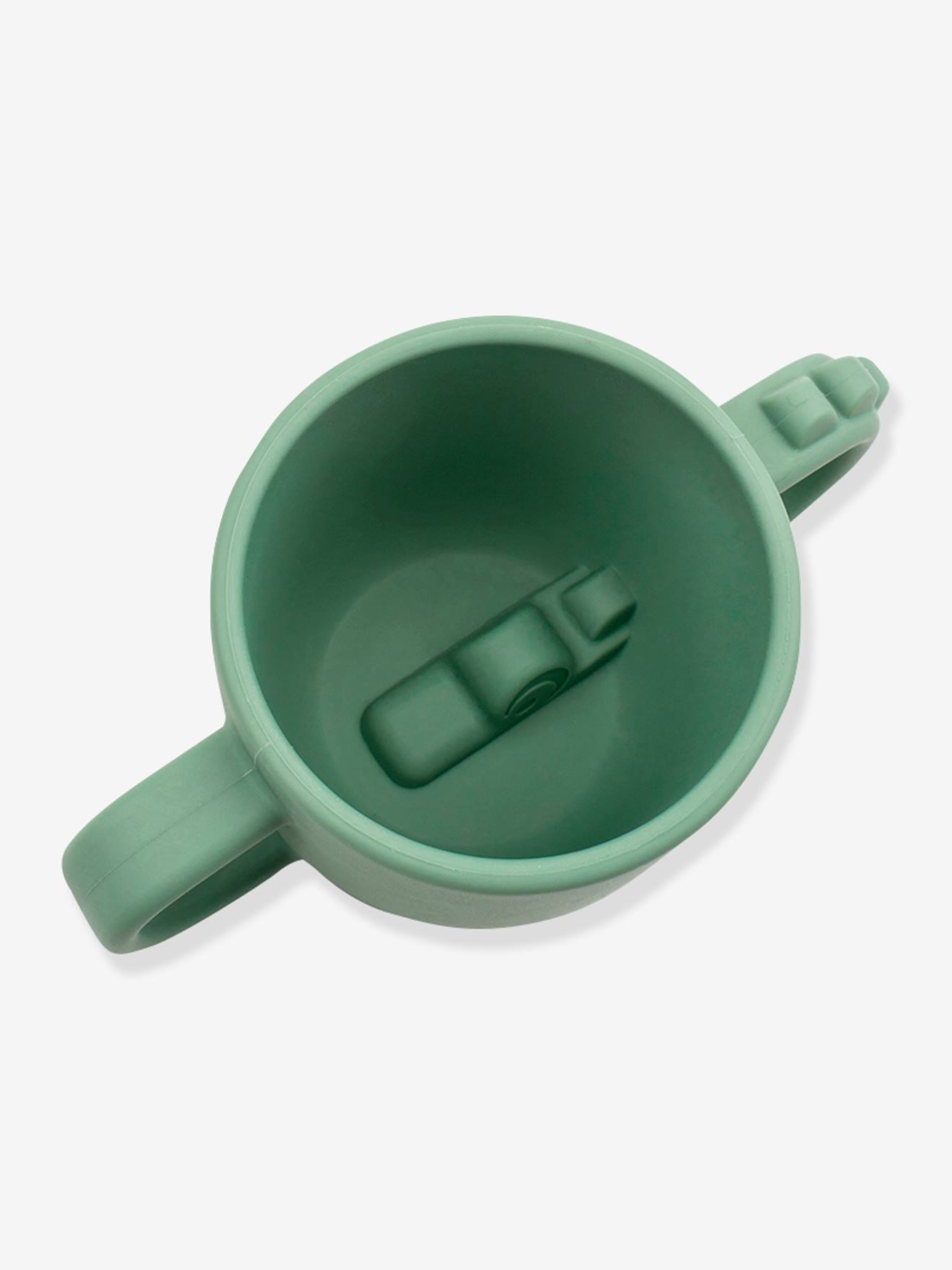 Croco Peekaboo 2-Handle Cup in Silicone, DONE BY DEER green light solid