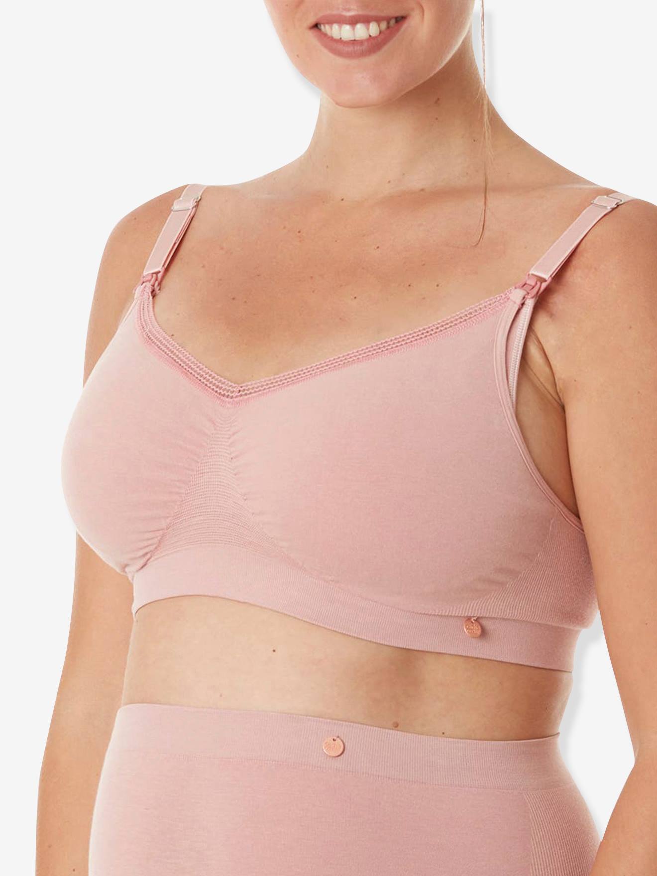 Seamless Bra, Maternity & Nursing Special, Organic by CACHE COEUR - pink  light solid, Maternity