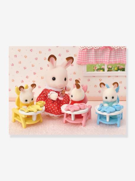 Chocolate Rabbit Triplets Care Set - SYLVANIAN FAMILIES WHITE LIGHT SOLID WITH DESIGN 