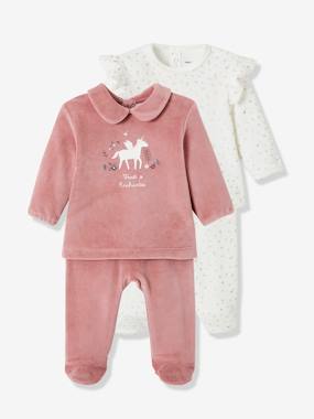 Pack of 2 Unicorn Pyjamas in Velour