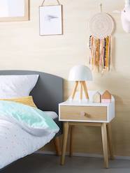 Bedroom Furniture & Storage-Bedside Table with Pulls, Confetti Theme