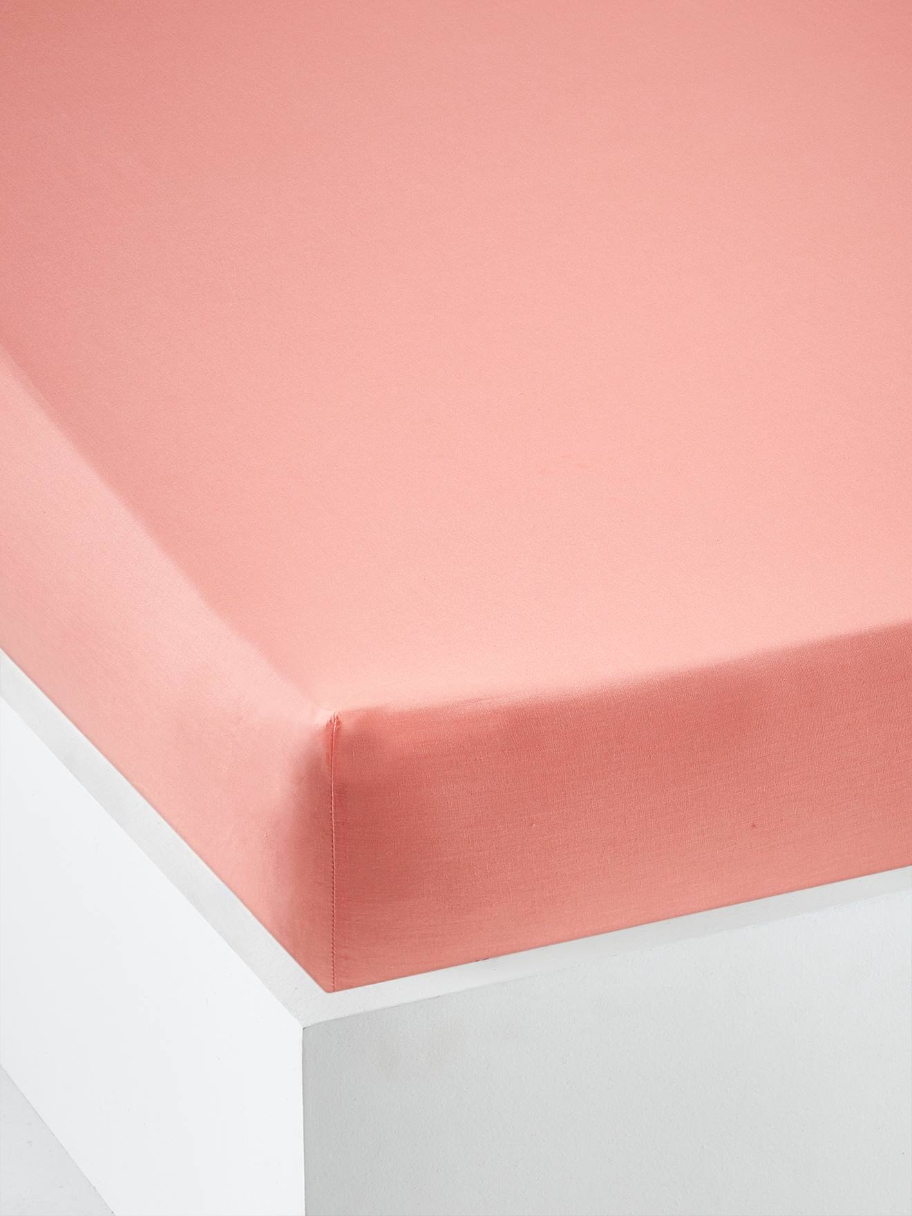 Plain Fitted Sheet for Children pink, Bedding & Decor Vertbaudet