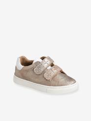 Shoes-Touch-Fastening Leather Trainers for Girls, Designed for Autonomy