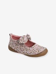 Shoes-Mary Jane Shoes for Baby Girls in Printed Canvas