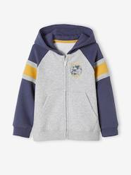 Boys-Cardigans, Jumpers & Sweatshirts-Hooded Jacket with Zip, Large Motif on the Back, for Boys