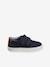 Leather Derby Shoes with Touch Fasteners for Boys BLUE DARK SOLID+BROWN MEDIUM SOLID 