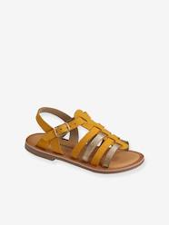 Shoes-Leather Sandals with Straps, for Girls
