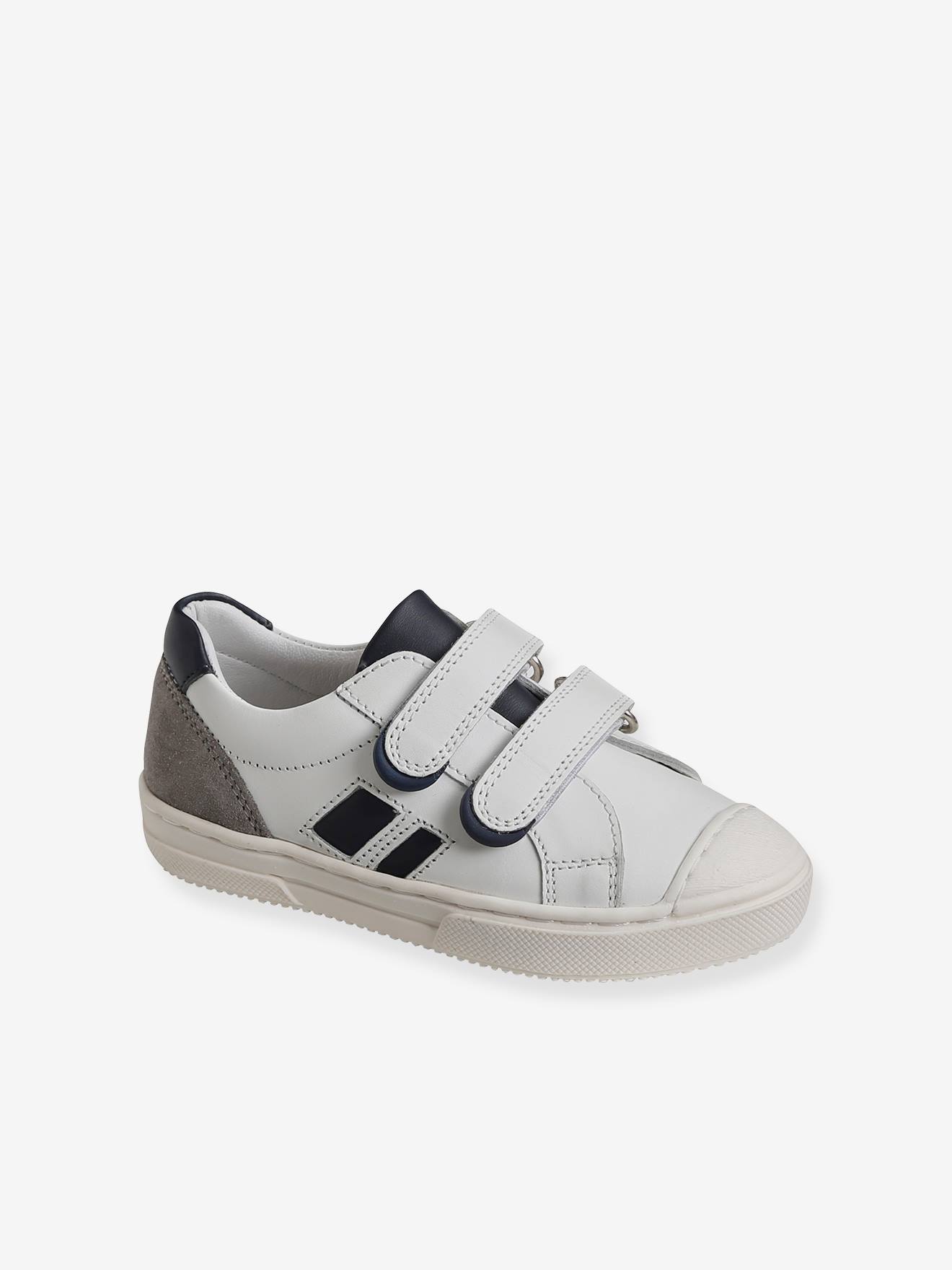 Boys white 2025 velcro trainers