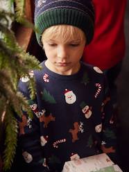 Boys-Cardigans, Jumpers & Sweatshirts-Jumpers-Christmas Special Jacquard Knit Jumper with Fun Motifs for Boys