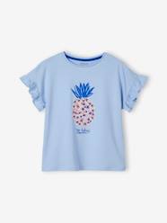 Girls-Tops-T-Shirt with Fruit & Print in Relief, for Girls