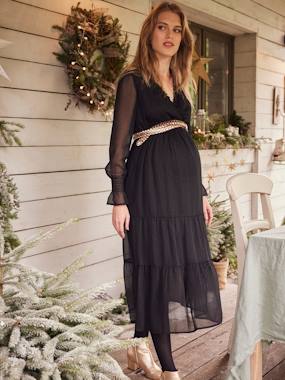 Long Frilly Dress Maternity Nursing Special