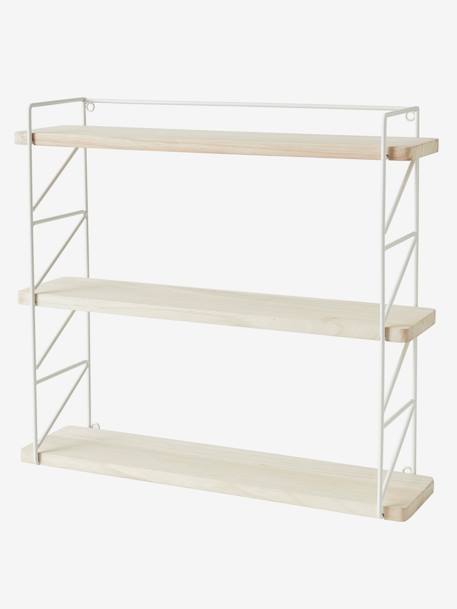 Metal & Wood 3-Level Shelving System - white light solid, Bedroom Furniture  & Storage | Vertbaudet