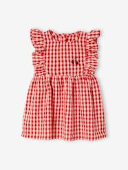 Baby-Dresses & Skirts-Sleeveless Gingham Dress, for Babies