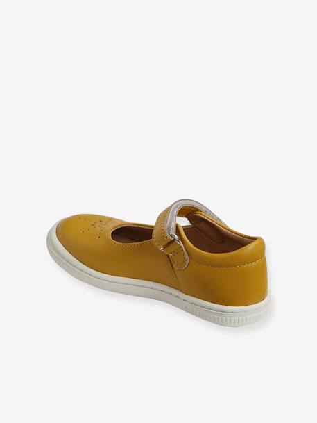 Ballet Pumps for Girls, Designed for Autonomy White+YELLOW DARK SOLID 
