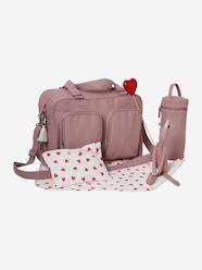 Nursery-Changing Bags-Changing Bag with Several Pockets, in Cotton Honeycomb Fabric, Family