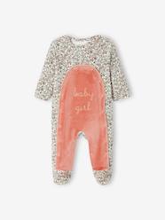 Baby-Pyjamas-Velour Sleepsuit for Baby Girls, Oeko Tex®