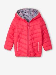 Girls-Coats & Jackets-Padded Jackets-Reversible Lightweight Padded Jacket with Padding in Recycled Polyester, for Girls