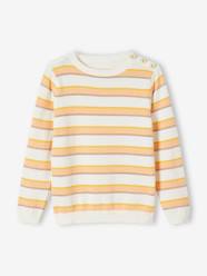 Girls-Cardigans, Jumpers & Sweatshirts-Jumpers-Top with Iridescent Stripes, for Girls