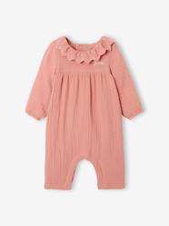 Baby-Dungarees & All-in-ones-Jumpsuit for Baby Girls, in Cotton Gauze