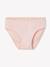 Pack of 5 Briefs in Rib Knit for Girls, Oeko-Tex® PINK LIGHT SOLID 