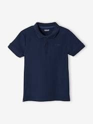 -Short Sleeve Polo Shirt, Embroidery on the Chest, for Boys