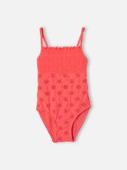 Girls-Swimsuit with Broderie Anglaise for Girls