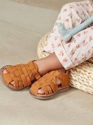 -Closed-Toe Leather Sandals for Babies