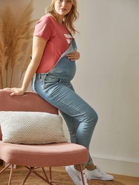 Maternity Dungarees in Stretch Denim dark