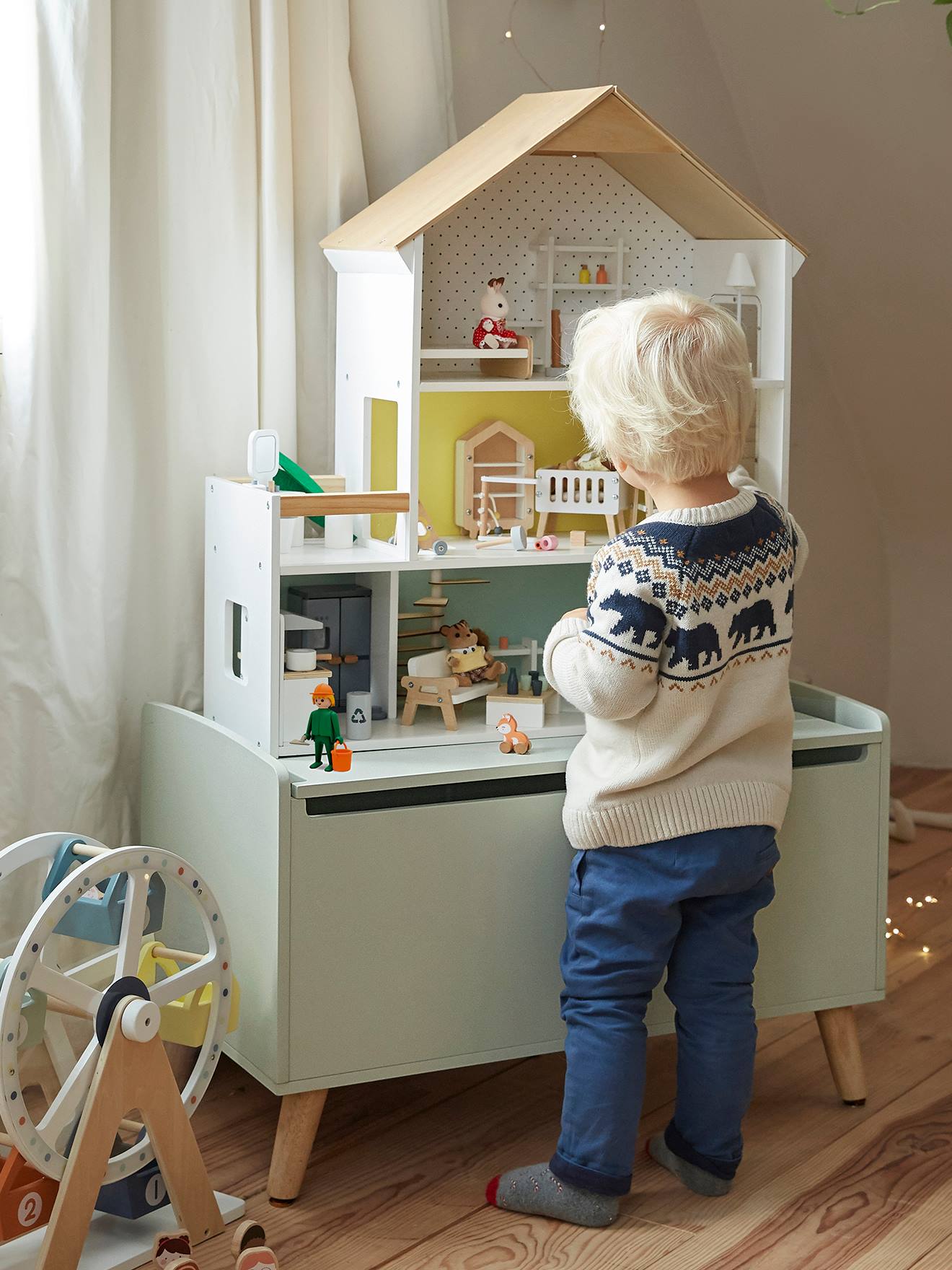 Dolls' House for Their Friends - Wood FSC® Certified - white, Toys | Vertbaudet