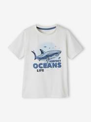 Boys-Tops-T-Shirts-Organic T-Shirt with Animal Motif for Boys