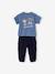 Jumper & Fleece Trouser Combo for Babies BLUE MEDIUM SOLID WITH DESIGN 