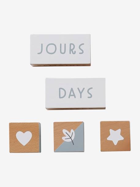Instagram Photo Cubes - FSC® Certified Wood BEIGE MEDIUM SOLID WITH DECOR 