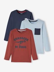 Boys-Tops-T-Shirts-Pack of 3 Assorted Long Sleeve Tops for Boys