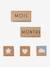 Instagram Photo Cubes - FSC® Certified Wood BEIGE MEDIUM SOLID WITH DECOR 