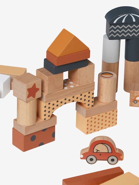 Cute Raccoon Multi-Construction Set in FSC® Wood GREY MEDIUM SOLID WITH DESIGN 