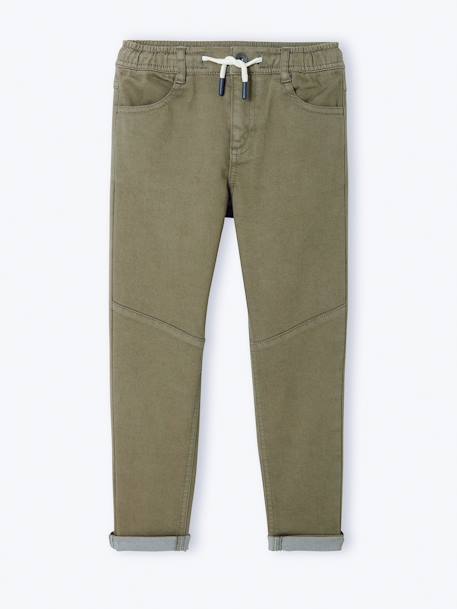 Coloured Trousers, Easy to Slip On, for Boys Beige+BLUE BRIGHT SOLID WITH DESIGN+Green+GREEN DARK SOLID WITH DESIGN+GREY DARK SOLID WITH DESIGN 
