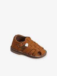 Shoes-Closed-Toe Leather Sandals for Babies