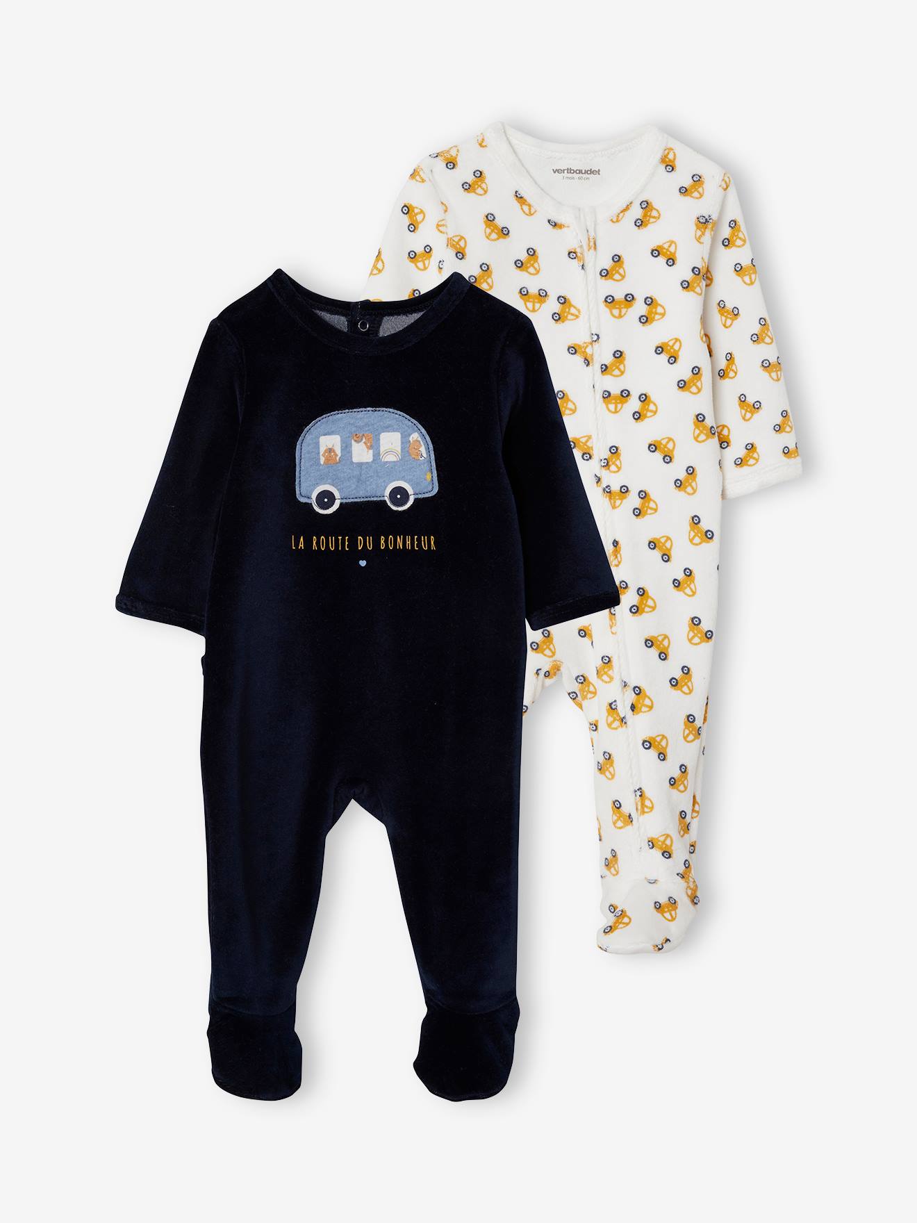 "Car ride" Sleepsuits In Velour
