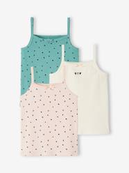 Girls-Underwear-T-Shirts-Pack of 3 Printed Sleeveless Tops for Girls, Oeko-Tex®