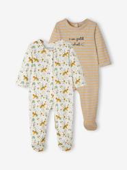 Baby-Pyjamas-Pack of 2 Sleepsuits in Cotton for Baby Boys, Oeko-Tex®